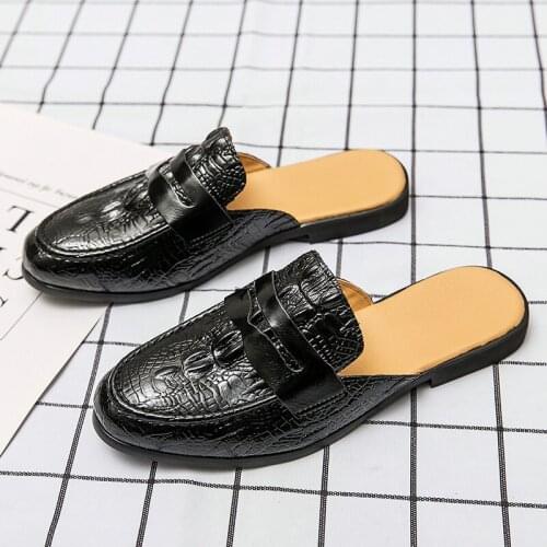 Mens Casual Leather Shoes Hemp Slippers Casual Leather Shoes Italian Mens Slide Flip Flops Men Fashion House For Moccasins