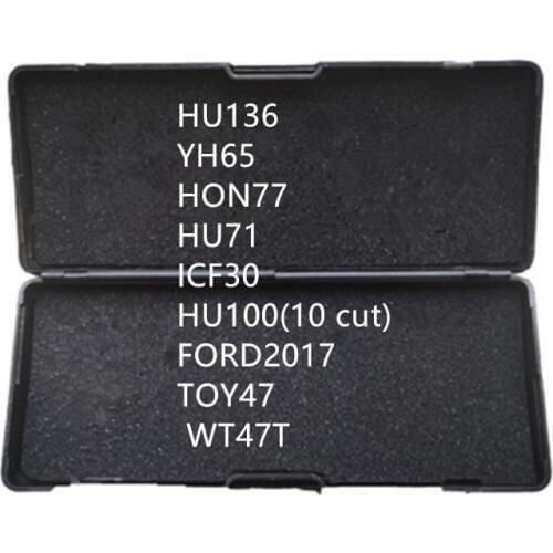 LiShi 2 in 1 HU136 YH65 HON77 HU71 ICF30 HU100(10 cut) FORD2017 TOY47 WT47T Locksmith Tools For All Types