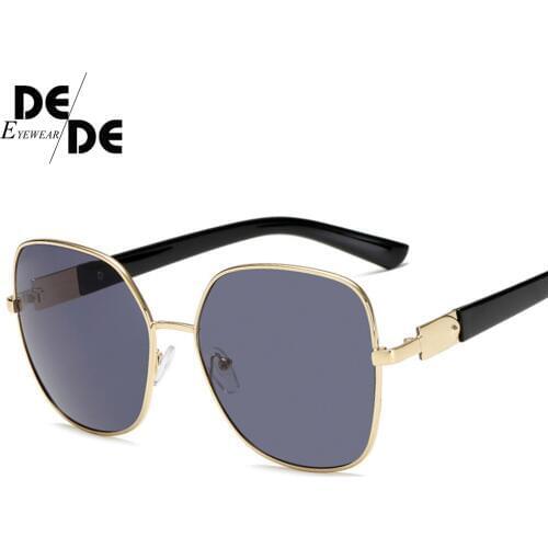 Top Quality New Fashion Women Men Sunglasses Oversized Metal Shades Eyewear Mirror Lens Driving Sun glasses Gafas UV400