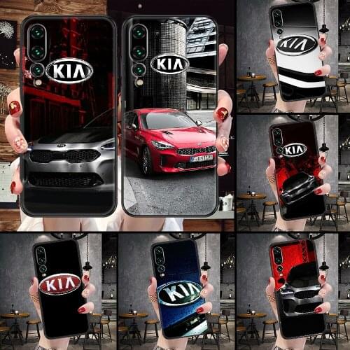 Sports car Kia Phone Case For Huawei P Mate P10 P20 P30 P40 10 20 Smart Z Pro Lite black painting back 3D bumper trend Etui