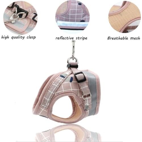 Reflective Pet Dog Cat Harness Nylon Vest Harness Walking Lead Leash Collar Rope For Small Medium Puppy Dog Chihuahua Petshop