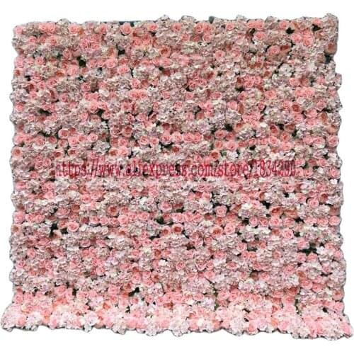 TONGFENG light pink 10pcs/lot Artificial silk rose peony hydrangea flower wall backdrop decoration flower runner wedding