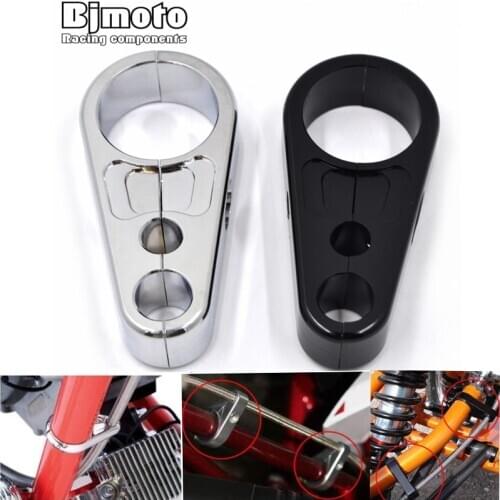 BJMOTO Motorcycle Handle bar Brake Clutch Throttle Cable Frame cover Clamp kits for Harley Motor 1 Inch 25mm Handlebars 1 pcs