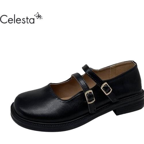 Celesta Goth Lolita Shoes Punk Style Chunky Heels Women 2021 Spring Mary Jane Womens Japanese Y2k Pumps