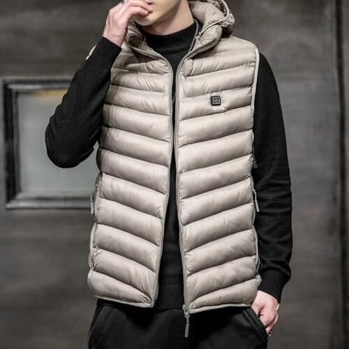Winter Outdoor Heated jacket men USB Charging Heating Vest Washable Adjustable Thermal Waistcoat Hiking Camping plus size L~7XL