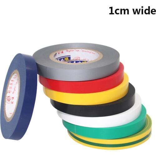 1PC 1CM Wide Electrical Tape Insulation Tape Waterproof PVC Electrical tape 18M Long High-temperature Tape