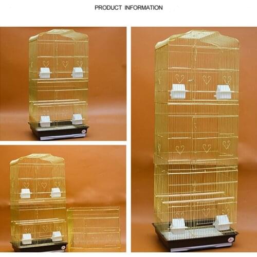1pcs Metal Large Pet Bird Cage Indoor Outdoor Breeding Multifunction Parrots Macaw Cockatiel Bird Nest