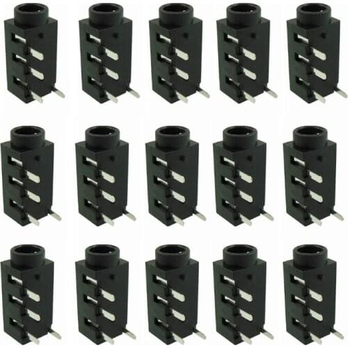 100Pcs 3.5mm Female Audio Connector 4 Pin DIP Headphone Jack Socket PJ-320A