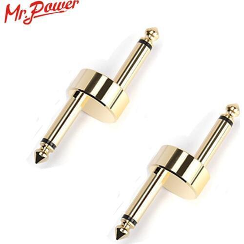 2Pcs 6.35mm Pedal Coupler Z Type Guitar Effect Pedal Connector 1/4 inch Audio Adaptors Connecting Jack for Guitar Accessories