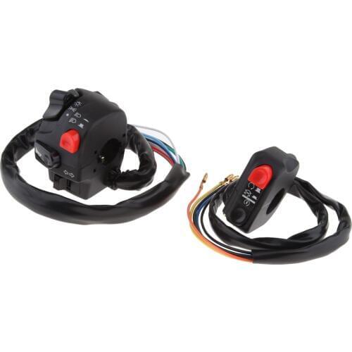 2pc 7/8 inch ATV Bike Horn Turn Signals On/Off Light Switch for Honda Motorcycle