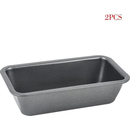 2pcs Loaf Pan Rectangle Toast Bread Mold Cake Mold Carbon Steel Loaf Pastry Baking Bakeware DIY Non Stick Pan Baking 15.6x 8.6cm