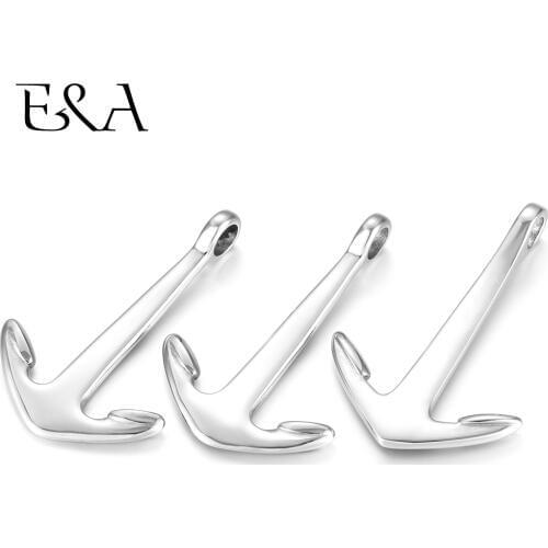 Stainless Steel Anchor High Polished Hole 4mm Bracelet Hooks Clasp Jewelry Making Findings DIY Supplies Accessories Wholesale