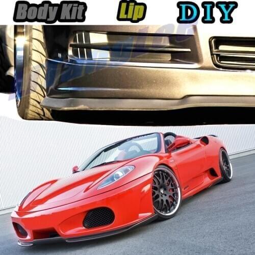 Car Bumper Lip Front Spoiler Skirt Deflector For Ferrari F430 2004~2009 Tune Car Modified Body Kit VIP Hella Flush Lips