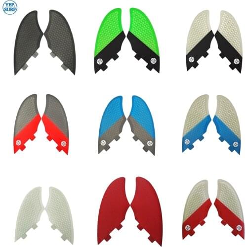 Surfboard Double Tabs Fin Surf fins Keel Fin Surfboard finsin surfing Twin fin set 2pcs per set Good Quality Free Shipping