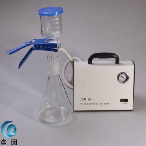 DP-01 oil-free diaphragm Vacuum pressure pump 1000ml solvent filtration set Chemical analysis solvent filtration apparatus