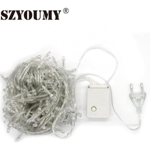 SZYOUMY String Light 200 LED 20M 8 Modes Christmas Wedding Party Decoration Lights AC 220V Outdoor Waterproof Xmas Lamp