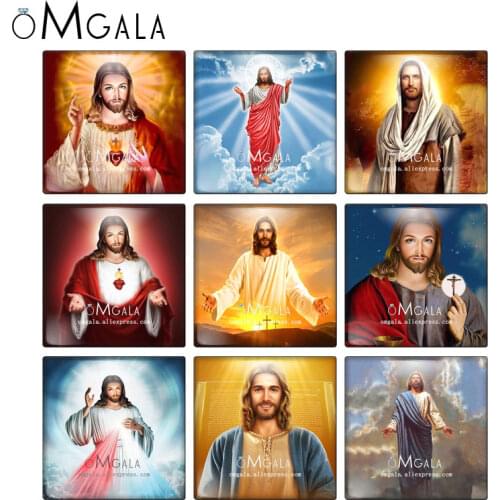 The great jesus and mary art paintings 10pcs mixed 12mm/20mm/25mm/30mm photo glass cabochon demo flat back Making findings