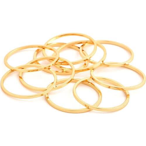 10pcs 1-2.5cm Round Triangle Square Heart Rings Connector Jewelry Findings Charm Necklace Earrings Pendant DIY Headdress Fitting