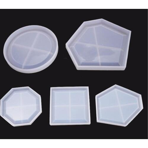Square Round Hexagonal Pendulum Table Decoration Ornaments Coaster Silicone Mold UV epoxy resin molds for jewelry