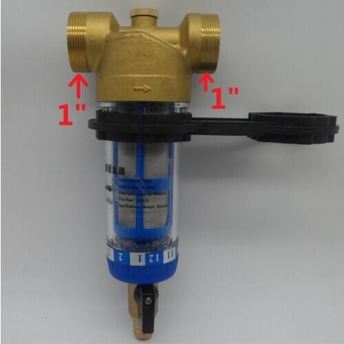 1" inch CW617N Brass Prefilter water filter/whole house backwash sediment 40micron stainless steel mesh-high quality