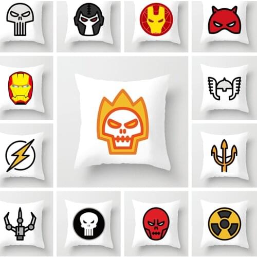 Avengers series Spiderman iron Man Deadpool Cushion cover pillowcase Pillow pillow case Home Home decoration pillowcase 45x45cm