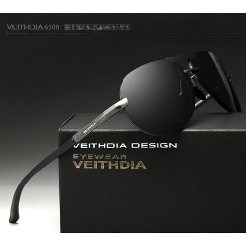 VEITHDIA Sunglasses Aluminum Magnesium Men Brand Sunglasses Polarized Classic Sun Glasses Eyewears Accessories gafas de sol 6500