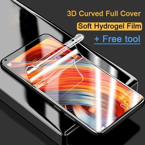 Soft full cover for xiaomi mi mix 2 2s 3 hydrogel film phone screen protector for xiaomi mi max 2 3 protective film Not Glass