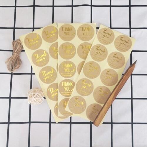 100 Pcs/lot Handmade Gift Stickers Bronzing Wedding Birthday Party Gift Stickers scrapbooking Cake stationery sealing stickers