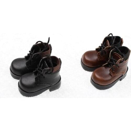 1/6 boy girl YOSD AOD DOD BJD Dollfie Synthetic Leather PU Shoes brown black white shoes YG365