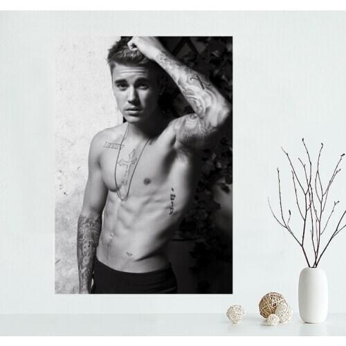 Custom justin bieber Canvas Poster Home Decoration poster cloth fabric Canvas Painting wall poster print