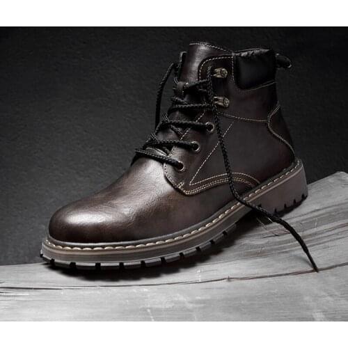 Causal Shoes For Men Mens High Top Shoes Sneakers With A Casual Hot Sale For Men Boots Leather Flat Mens Sneaker Sports