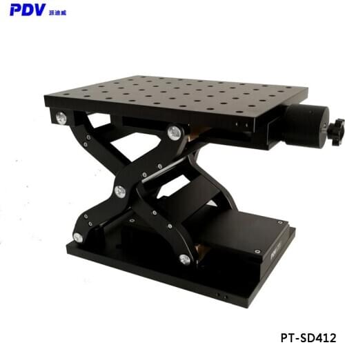 PT-SD412 Precision Manual Lifting Table Manual Translation Table Lifting Slide Manual Translation Table Height Adjustment Table