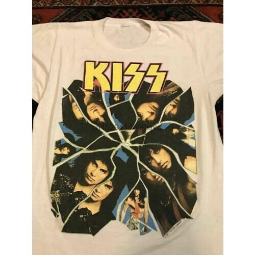 Rare Kiss Crazy Nights Concert Tour Rock Metal 1987 Gene Paul Vintage Shirt