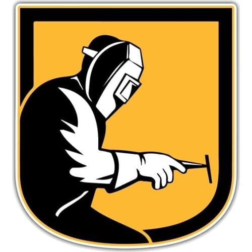 Funny Welder Helmet Hood Car Stickers Accessories Motorcycle Cover Scratches Waterproof PVC 13cm *12cm