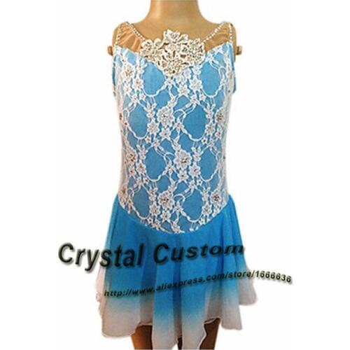 2016 Custom Ice Skating Dresses For Girls New Brand Vogue Figure Skating Competition Dress For Women DR3051