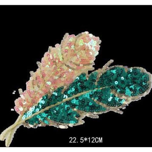 1Pc Clothing Diy Embroidery Iron On Patch Deal With It Feather Women Child Patches For Clothe Cute Stickers Lace Fabric