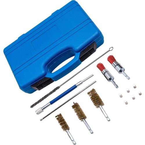 14pcs Universal Injector Seat Brush Cleaner Cleaning Tool Kit for Diesel Engines