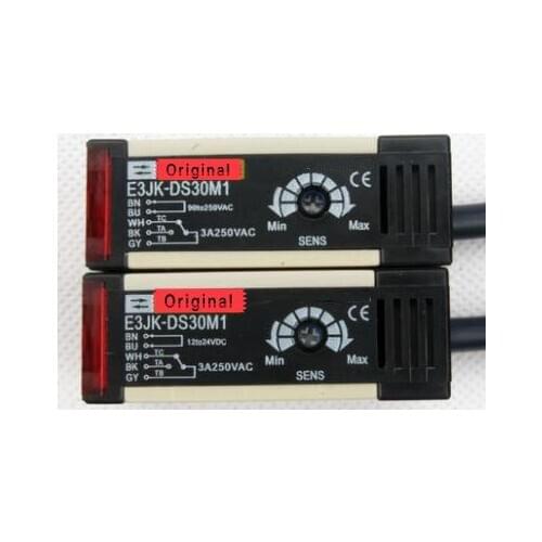 2PCS E3JK-DS30M1 3A 12-24VDC 90-250VAC 5 wire Diffuse Reflection Photoelectric Switch Sensor