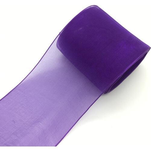 5yards/Lot 2" 50mm Purple Organza Ribbon Bow Wedding Decoration Lace Crafts