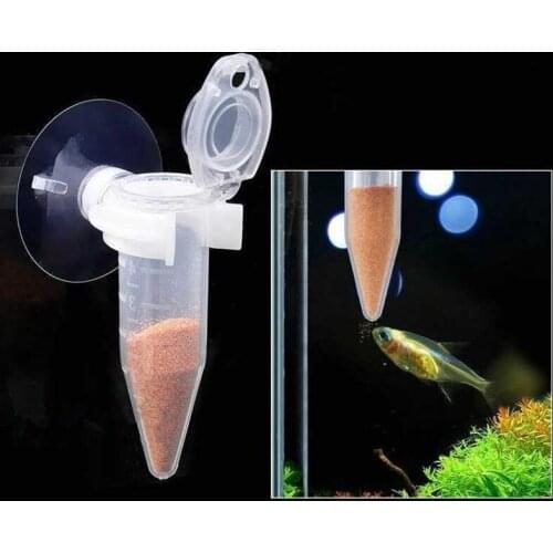 Automatic Fish Feeder Tapered Aquarium Red Worm Feeding Feeder Funnel Cup Fish Food Feed Tool Aquarium Feeder With Suction Cup
