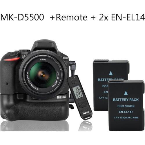 Meike DR5500 Battery Grip For Nikon D5500 2.4G Wireless Remote Control + EN-EL14