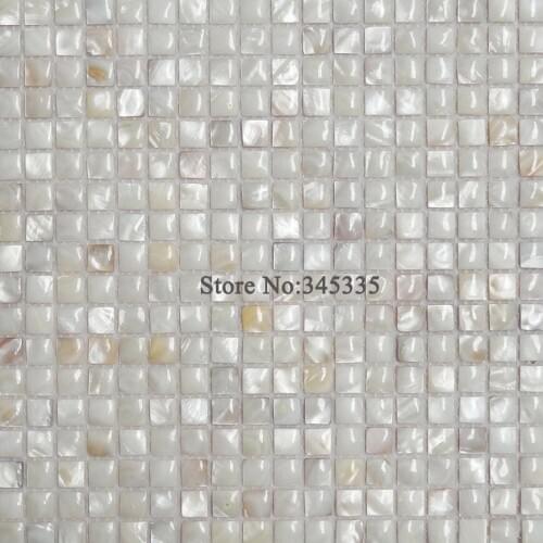 White 3D river shell mosaic tile mother of pearl wallpaper kitchen shower tile bathroom indoor wall tiles home improvement