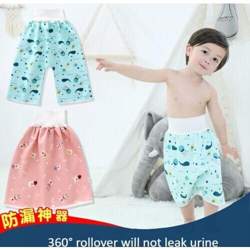 Baby Diaper Skirt Waterproof Leak-proof Diaper Training Pants Baby and Children Nocturia Artifact Cotton Washable Diaper Skirt