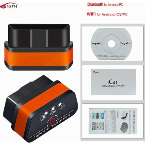 2021 Vgate iCar2 ELM327 Wifi/Bluetooth OBD2 Diagnostic Tool for IOS /Android/PC icar 2 Bluetooth wifi ELM 327 OBDII Code Reader