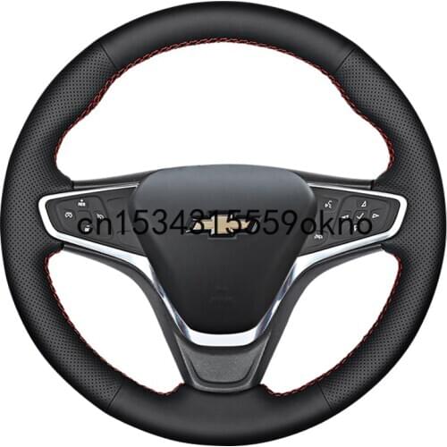 DIY Black Leather Auto Custom Fit Steering Wheel Covers For Chevrolet Equinox TRAX Monza CAVALIER Orlando Car Accessories