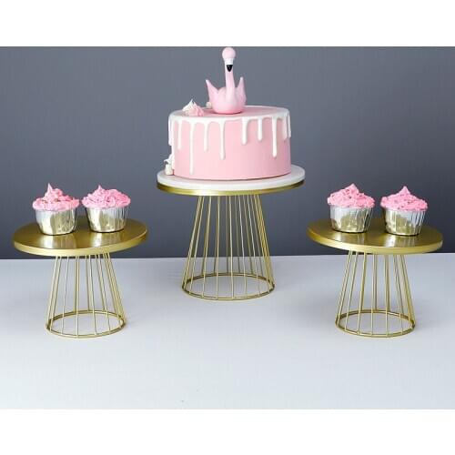 1-6pcs Gold Metal cake stand for artificial flower ball bouquet wedding fruit rack plate tray candlestick shelf