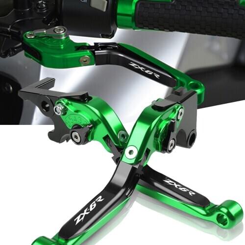 For kawasaki ZX6R ZX-6R ZX 6R ZX636R ZX 636R 2000-2004 2001 2002 2003 Motorcycle Accessories CNC adjustable Brake Clutch Levers