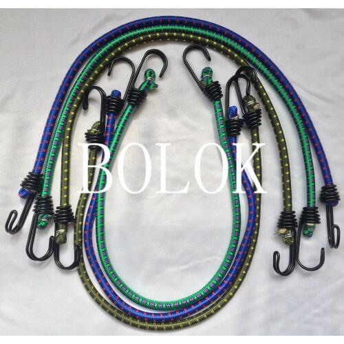 6PCS/Lot 8mm *60cm length bicycle elastic cord bungee elastic Rope Tied High Luggage Rope with hook in both end