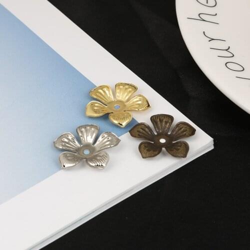 10pcs Gold/Bronze/Rhodium Plated 3x22mm Flower Filigree Wraps Connectors Metal Craft Gift Decoration DIY Jewelry Making