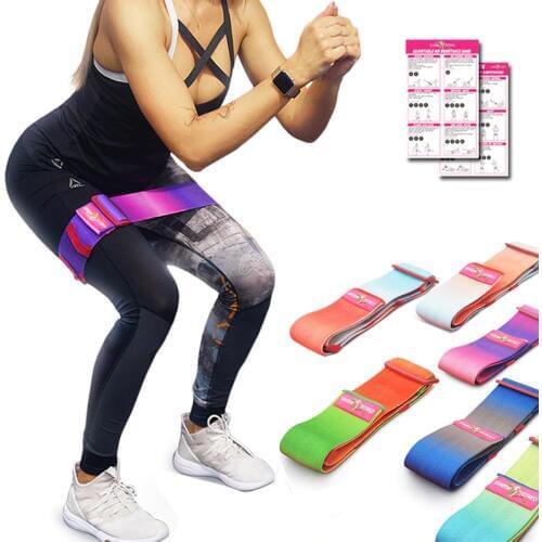 Fitness Gym Crossfit Resistance Bands Elastic Booty Hip Circle Squat Band Thighs Leg Home Exercise Workout Training
